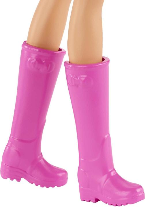 Produktbild Barbie Bauernmarkt-Spielset "Spass auf dem Bauernhof", -Puppe (blond), Marktstand, Acker, Gemüse, Brot