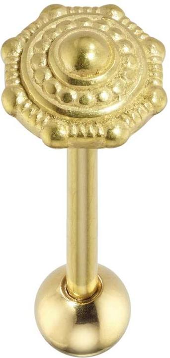 Immagine prodotto Bijouteria Piercing lingua (Rivestimento in PVD (colore oro), Acciaio chirurgico 316L)