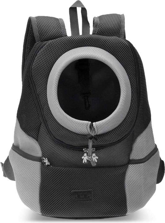 Produktbild Petcute Rucksack für Haustiere (M, bis 2.7kg, Schwarz) (Katze, Reflektoren, Komplett zu öffnen, Waschmaschinenfest)