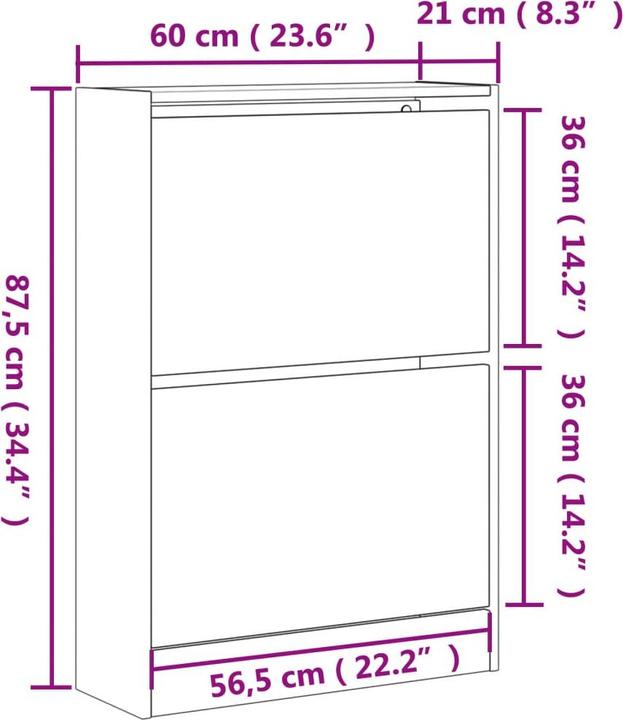Image du produit VidaXL Nalani (60 x 21 x 87,5 cm)