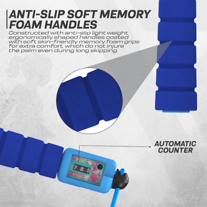 Actual product image Rdx Adjustable skipping rope with counter (310 cm)