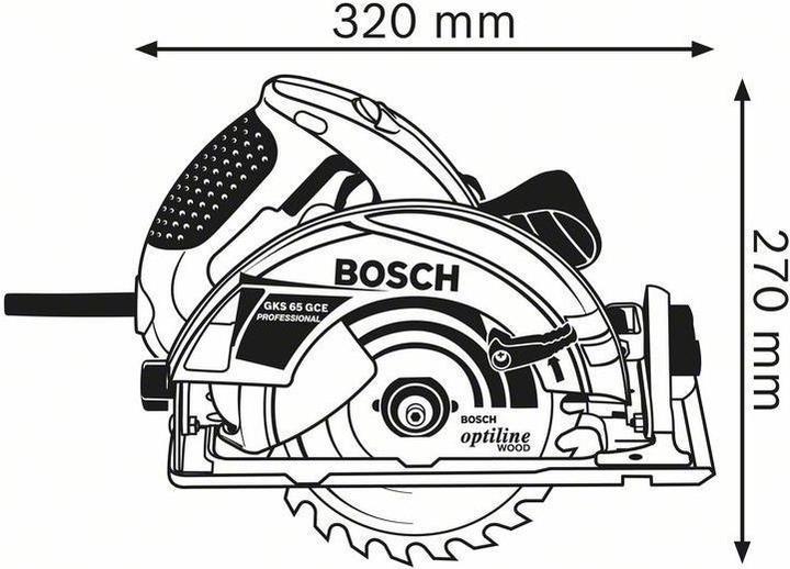 Produktbild Bosch Professional Handkreissäge GKS 65 GCE, mit L-BOXX