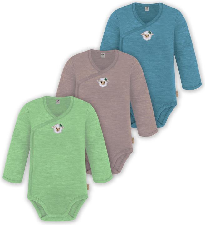 Immagine prodotto Normani Confezione da 3 pezzi di body a maniche lunghe in merino per bambino e bambina - 9355 (50)