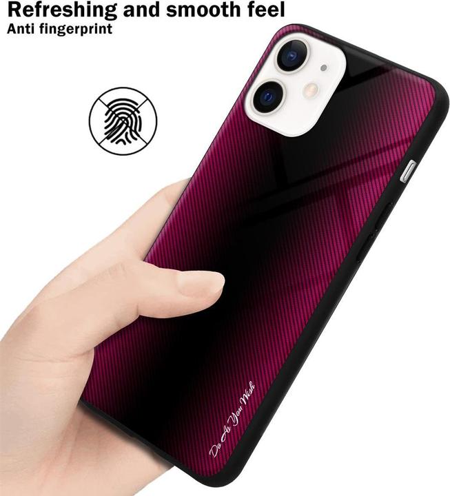 Produktbild Cadorabo TPU Gestreiftes Glas Cover (Apple iPhone 12 mini)