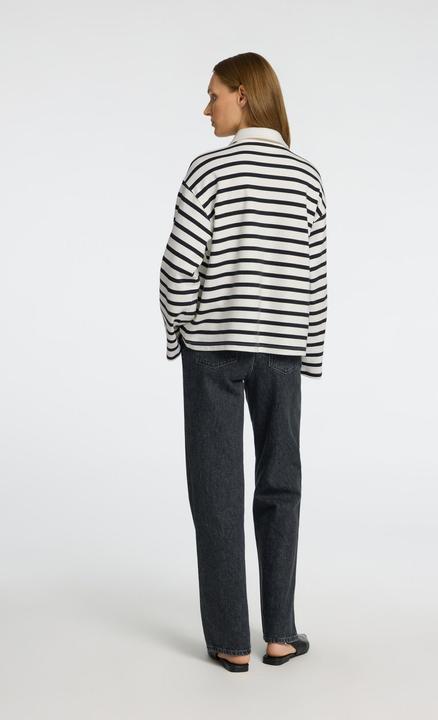 Actual product image Selected Femme Streifen Langarm-Poloshirt (S)