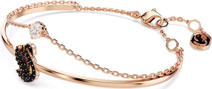 Image du produit Swarovski Iconic Swan Bracelet-jonc Cygne noir or rose (Métal Swarovski)