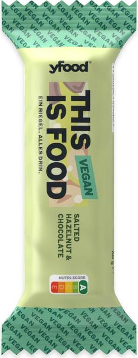 Immagine prodotto YFood Barretta proteica vegana Nocciola salata e cioccolato 60g (Nocciola salata e cioccolato, 12 pz., 720 g)