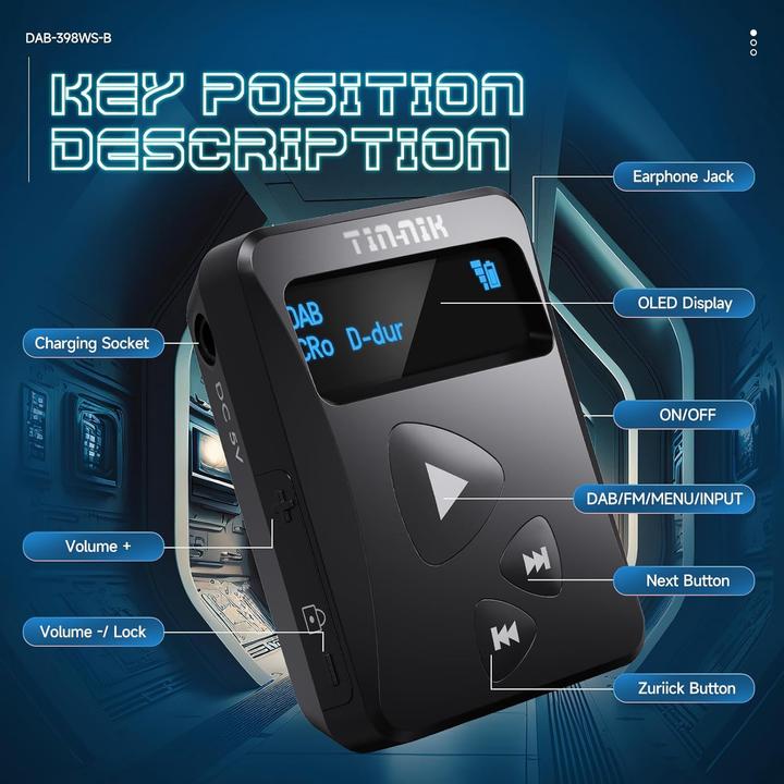 Image du produit Tin-Nik DAB-398WS-B (DAB, FM, DAB+ DAB)