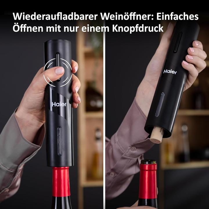 Immagine prodotto Haier Elektrisches Weinset mit USB Stick (Aeratore per vino, Pompa per il vino)