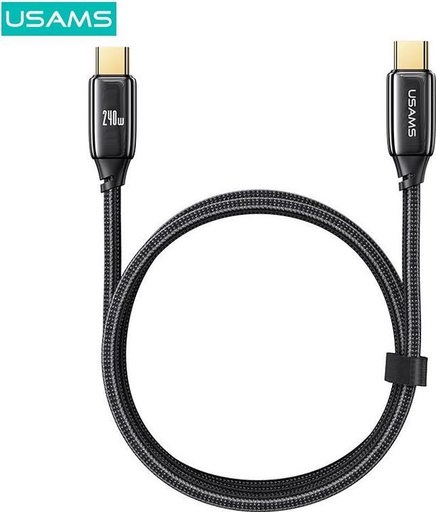 Actual product image Usams Charging Cable Type-C to Type-C - Black (1.20 m, USB 3.1)