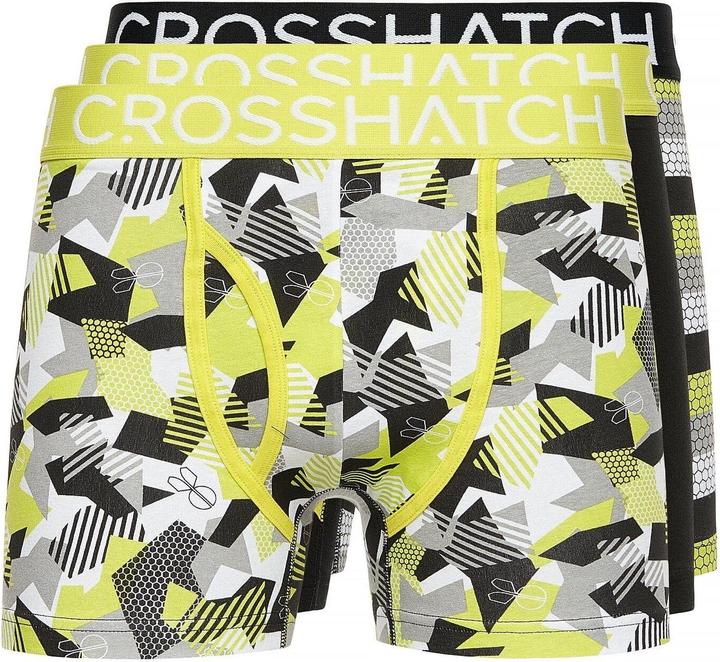Actual product image Crosshatch Mens Crystaline Boxer Shorts (Pack of 3) (XL, pack of 3)