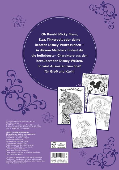 Actual product image Panini Disney: Magical moments - The most beautiful motifs to colour in