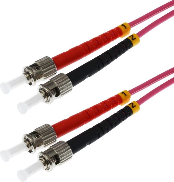 Produktbild Helos OM4 ST Glasfaserkabel 2x ST Violett (CAT7, 7.50 m)