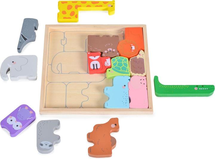 Actual product image Moni Children puzzle animals 3002 wood (14 pieces)