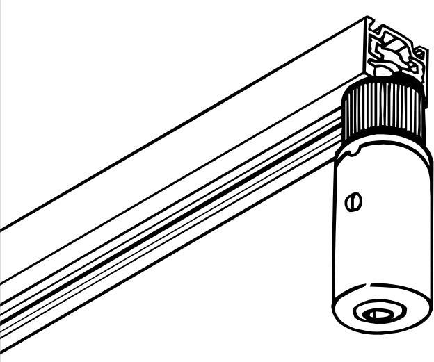 Actual product image Zumtobel 3PH Pendant adapter white 60280071 with strain relief