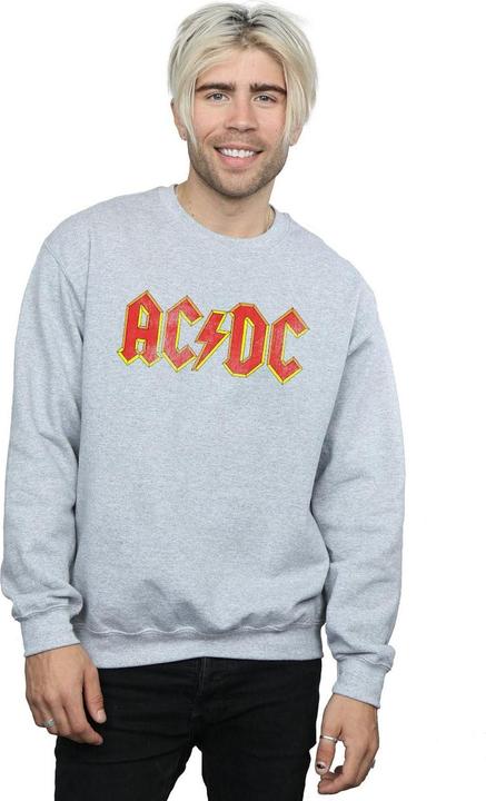 Actual product image AC/DC Mens Distressed Logo Cotton Sweatshirt (XL)