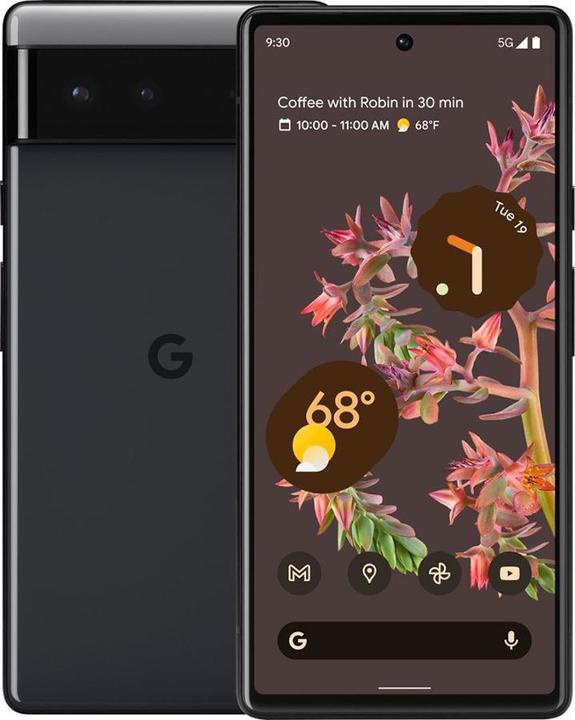 Image du produit Google Pixel 6 (128 Go, Stormy Black, 6.40", SIM + eSIM, 50 Mpx, 5G)