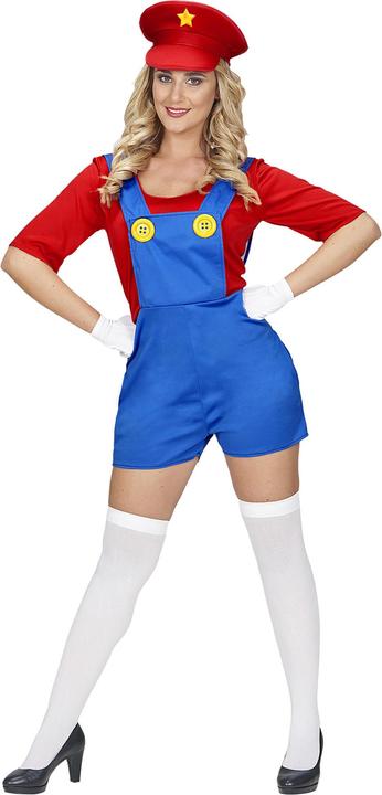 Immagine prodotto Widmann Costume da idraulico di Super Mario con tuta e cappello da donna (M)