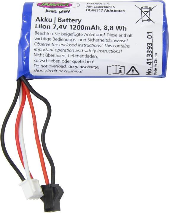Actual product image Jamara Battery Dump Truck Mercedes-Benz Arocs Metal 1:20 2.4GHz Li-Ion 7.4V 1200mAh 8.88Wh (7.40 V)