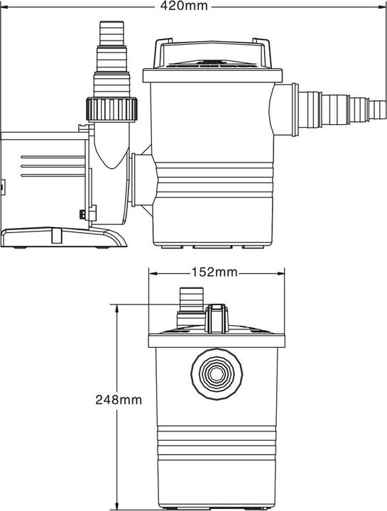 Produktbild SunSun Poolpumpe 8000l/h 100W Schwimmbadpumpe Filterpumpe Umwälzpumpe CPP-12000F