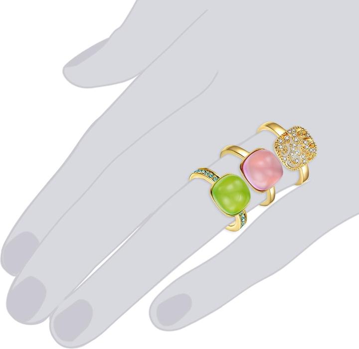 Image du produit Lulu & Jane Alliage métallique orné de cristaux Swarovski® or jaune - 33246 (50)