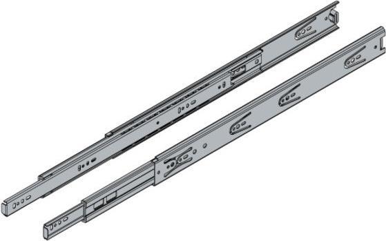 Actual product image Hettich Schubladenschiene Vollauszug 450 mm chromatiert 2 Stück