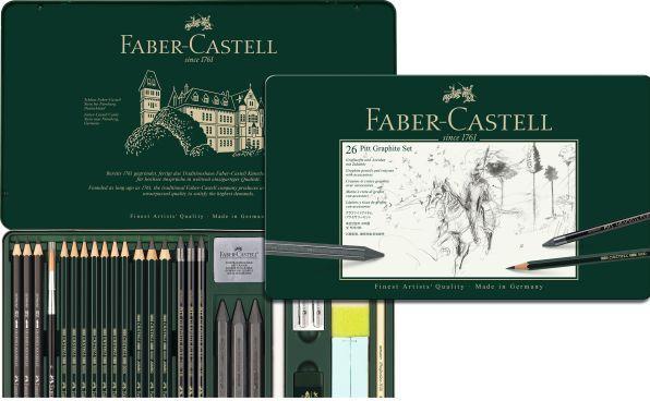 Actual product image Faber-Castell Pitt Graphite Set (2H, 4B, 6B, 3B, HB, 2B, 26 x)