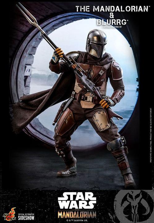Image du produit Hot Toys Star Wars The Mandalorian pack 2 figurines 1/6 The Mandalorian & Blurrg 37 cm