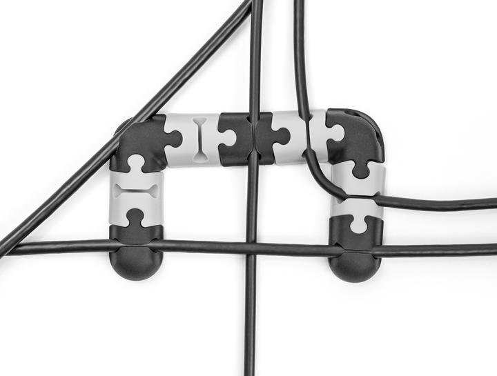 Actual product image Delock Cable holder self-adhesive modular set 9 pieces black