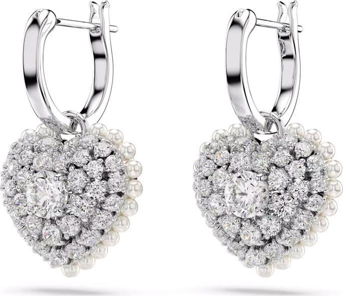 Immagine prodotto Swarovski Orecchini a goccia Hyperbola Cuore Bianco (Metallo Swarovski)