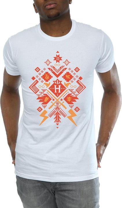 Actual product image Mens Christmas Fair Isle T-Shirt (L)