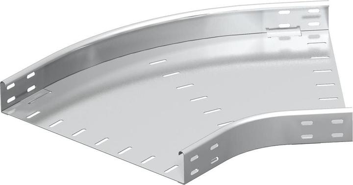 Produktbild OBO Bettermann OBO RBU 45 640 A2 Bogen 45Â° ungelocht rund 60x400 V2A (6 cm)