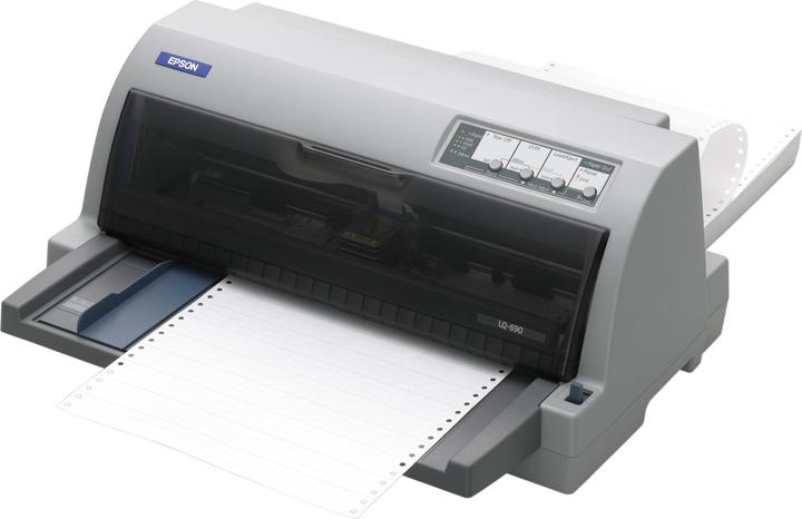 Produktbild Epson LQ-690 A4 24 Nadeldrucker 128kB 529Zeichen/Sek (Nadel, Schwarz-Weiss)