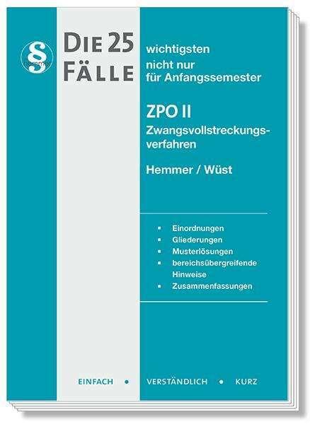 Immagine prodotto Die 25 wichtigsten Fälle Zivilprozessrecht (ZPO) II (Tedesco, Alexander Haubold, Achim Wüst, Karl-Edmund Hemmer, 2024)