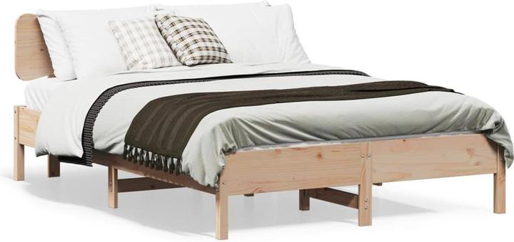Produktbild VidaXL Massivholzbett Holzbett Bett Doppelbett ohne Matratze 120x190cm Kiefer (120 x 190 cm)