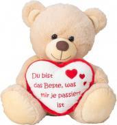 IKO Bär sitzend mit Herz "Du bist das Beste was mir je (30 cm)