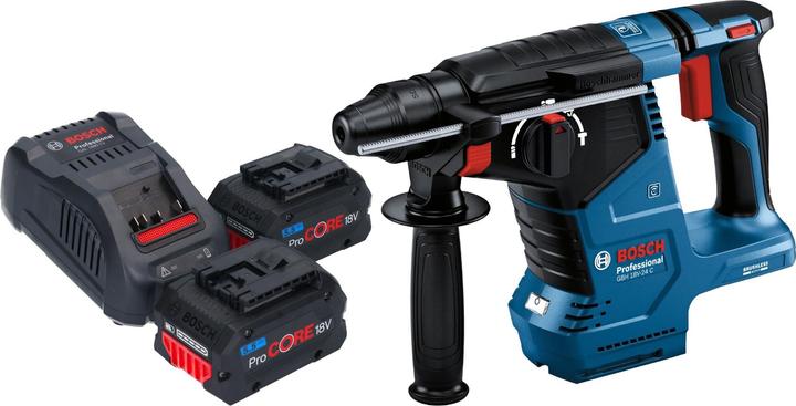 Productafbeelding Bosch Professional Bosch GBH 18V-24 C Professional Akku Bohrhammer 18 V 2,4 J Brushless SDS plus + 2x ProCORE Akku 5,5 (Oplaadbare batterij)