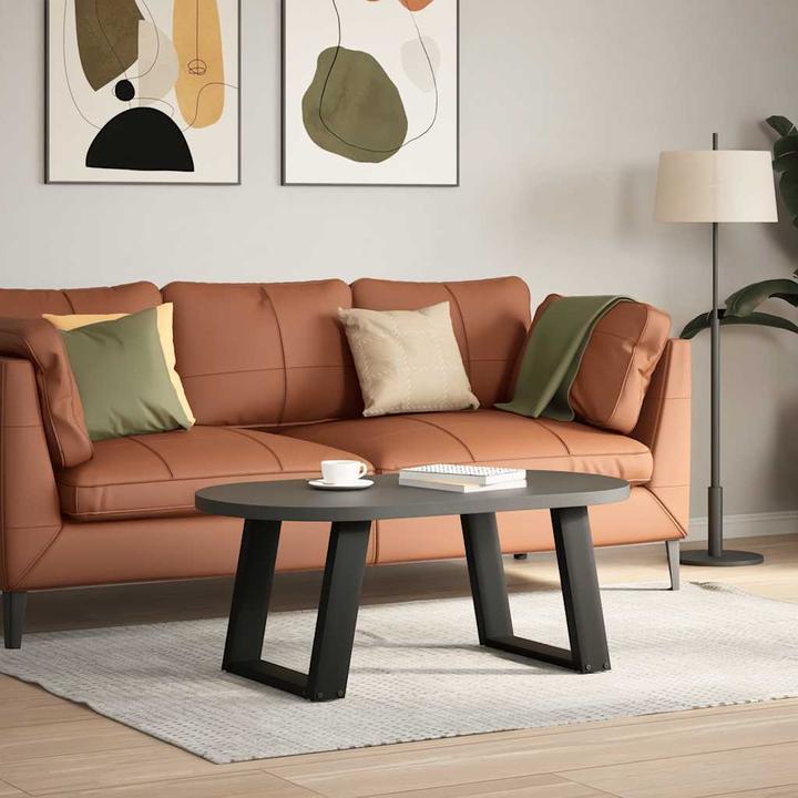 Image du produit VidaXL Pieds de table basse en U 2 pcs. noir 50x(42-43) cm acier Pied de table