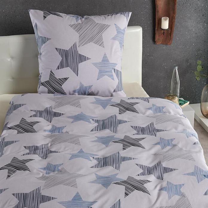 Image du produit Traumschlaf Sterne blau (Set de linge de lit, 200 x 220 cm)