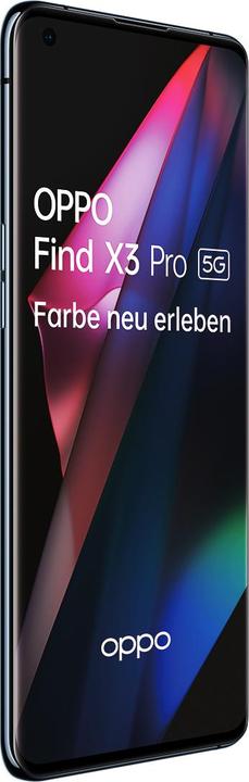 Produktbild OPPO Find X3 Pro (256 GB, Gloss Black, 6.70", SIM + eSIM, 50 Mpx, 5G)