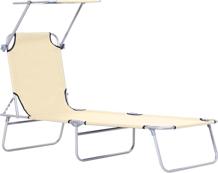 Image du produit Outsunny Bain de soleil avec protection solaire (187 cm)