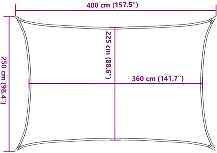 Immagine prodotto VidaXL Sonnensegel (250 x 400 cm)