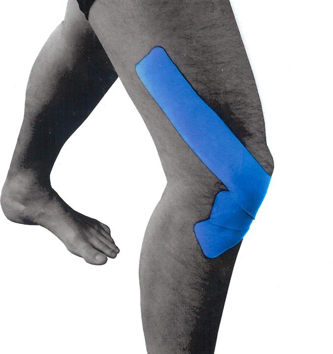 Luxtri Kinesiology Tape 3 Pre-cut Tapes for Knee Joint 25x5cm Blue Sport Tape (0.25 m)