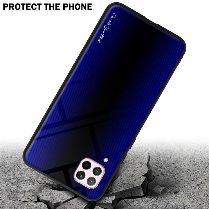 Produktbild Cadorabo TPU Gestreiftes Glas Cover (Huawei Nova 7i, Huawei Nova 6 SE, Huawei P40 Lite)