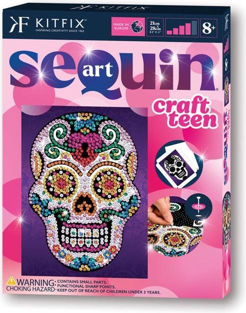 Image du produit KIT Sequin Art Craft Teen, Sugar Skull (crâne de sucre)