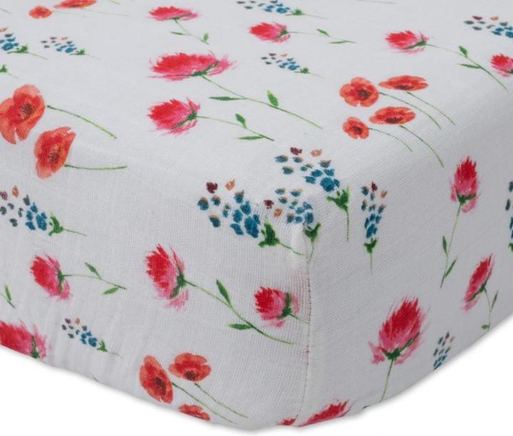 Actual product image little unicorn Cotton Muslin Crib Sheet - Wild Mums