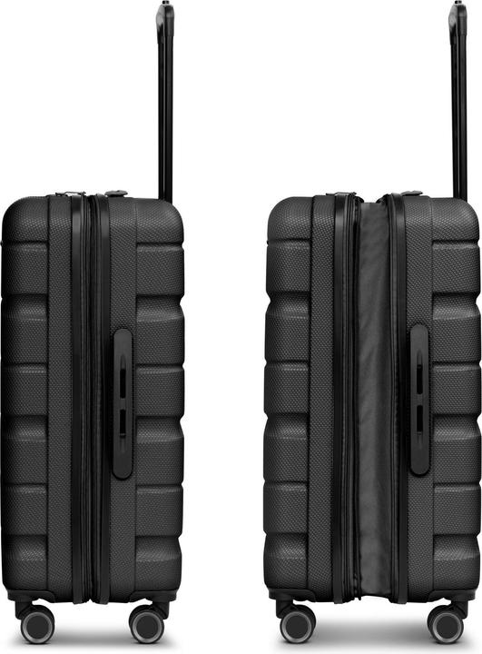 Actual product image Franky Munich 4.0 4-wheel suitcase set, 3-piece with stretch fold (199 l, XL (from 140l))