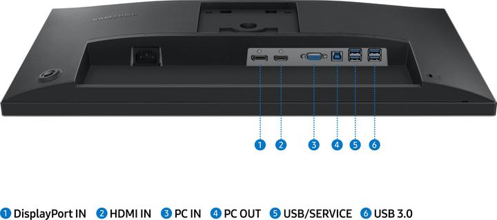 Produktbild Samsung / IPS / 1920x1080 / 250cd/m2 / 1ms & 100hz / DP, HDMI, USB3.0 / HAS (1920 x 1080 Pixel, 24")