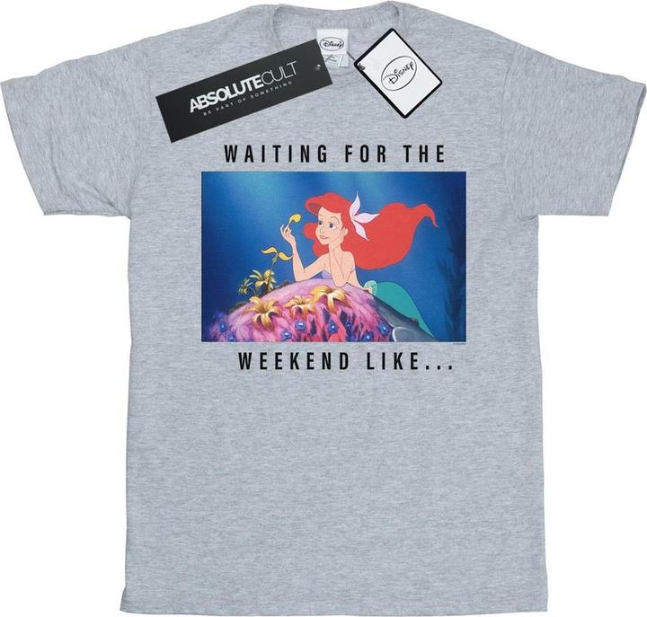 Actual product image Disney Princess Mens Ariel Waiting For The Weekend T-Shirt (4XL)