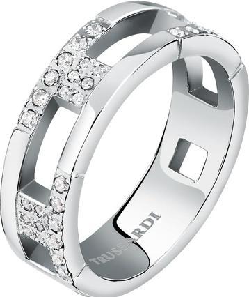 Image du produit Trussardi T-Logo TJAXC40 Zirconia Steel Ring - Circuit : 52 mm (52)